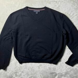 Banana Republic Extra Fine Merino Wool Lightweight Sweater Men's M V-Neck Preppy